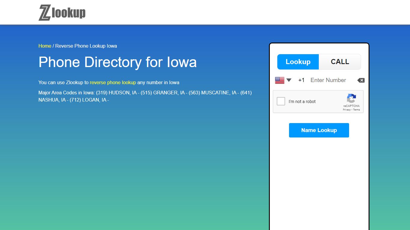 Reverse Phone Lookup Iowa | ZLOOKUP