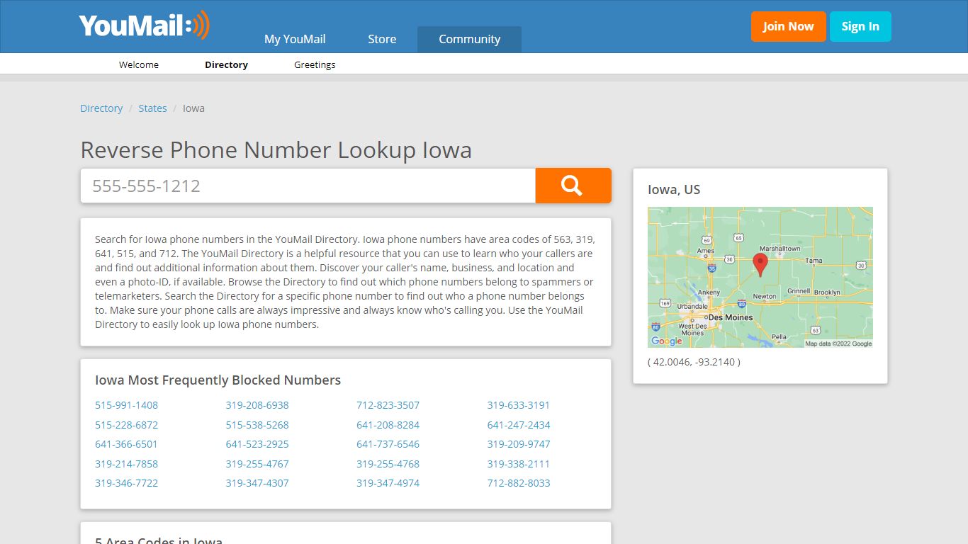 Iowa Phone Numbers - Reverse Phone Number Lookup IA | YouMail